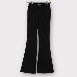 Abound Jeans Womens 31 Black Denim Stretch Flare Bell Bottoms Mid Rise Retro Y2K